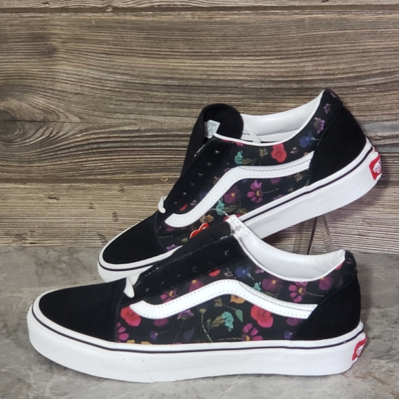 pressed floral old skool shoes